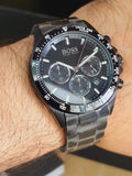 Buy Shop Hugo Boss Hero Black Dial Black Steel Strap Watch for Men - 1513754 USA Online