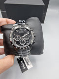 Buy Shop Hugo Boss Hero Black Dial Black Steel Strap Watch for Men - 1513754 USA Online