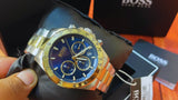 Buy Shop Hugo Boss Hero Blue Dial Two Tone Steel Strap Watch for Men - 1513767 USA Online