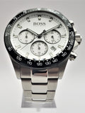 Buy Shop Hugo Boss Hero Chronograph White Dial Silver Steel Strap Watch for Men - 1513875 USA Online