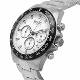 Buy Shop Hugo Boss Hero Chronograph White Dial Silver Steel Strap Watch for Men - 1513875 USA Online