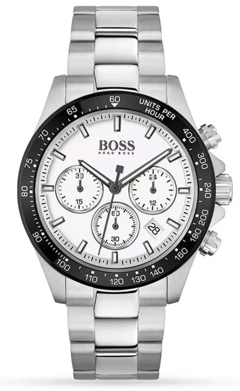 Buy Shop Hugo Boss Hero Chronograph White Dial Silver Steel Strap Watch for Men - 1513875 USA Online