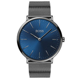 Buy Shop Hugo Boss Horizon Blue Dial Black Mesh Bracelet Watch for Men - 1513734 USA Online
