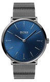 Buy Shop Hugo Boss Horizon Blue Dial Black Mesh Bracelet Watch for Men - 1513734 USA Online