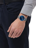 Buy Shop Hugo Boss Horizon Blue Dial Grey Leather Strap Watch for Men - 1513539 USA Online