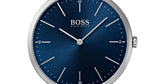 Buy Shop Hugo Boss Horizon Blue Dial Grey Leather Strap Watch for Men - 1513539 USA Online