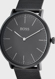 Buy Shop Hugo Boss Horizon Quartz Black Dial Black Mesh Bracelet Watch For Men - 1513542 USA Online