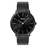 Buy Shop Hugo Boss Horizon Quartz Black Dial Black Mesh Bracelet Watch For Men - 1513542 USA Online