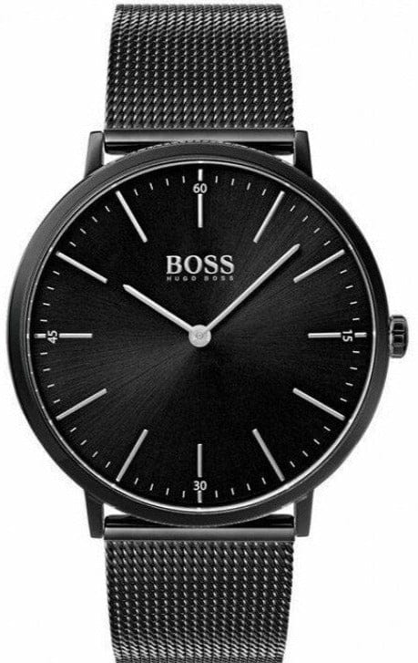Buy Shop Hugo Boss Horizon Quartz Black Dial Black Mesh Bracelet Watch For Men - 1513542 USA Online