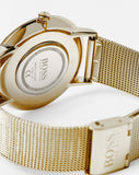 Buy Shop Hugo Boss Horizon Quartz Black Dial Gold Mesh Bracelet Watch For Men - 1513735 USA Online