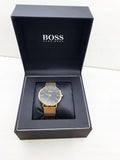 Buy Shop Hugo Boss Horizon Quartz Black Dial Gold Mesh Bracelet Watch For Men - HB1513735 USA Online