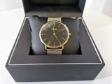 Buy Shop Hugo Boss Horizon Quartz Black Dial Gold Mesh Bracelet Watch For Men - HB1513735 USA Online
