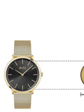 Buy Shop Hugo Boss Horizon Quartz Black Dial Gold Mesh Bracelet Watch For Men - HB1513735 USA Online