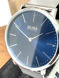 Buy Shop Hugo Boss Horizon Quartz Blue Dial Silver Mesh Bracelet Watch For Men - 1513541 USA Online
