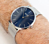 Buy Shop Hugo Boss Horizon Quartz Blue Dial Silver Mesh Bracelet Watch For Men - 1513541 USA Online