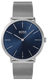 Buy Shop Hugo Boss Horizon Quartz Blue Dial Silver Mesh Bracelet Watch For Men - 1513541 USA Online
