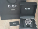 Buy Shop Hugo Boss Ikon Black Dial Black Leather Strap Watch for Men - 1513178 USA Online