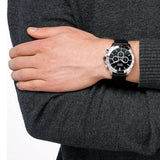 Buy Shop Hugo Boss Ikon Black Dial Black Leather Strap Watch for Men - 1513178 USA Online