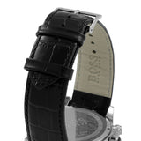Buy Shop Hugo Boss Ikon Black Dial Black Leather Strap Watch for Men - 1513178 USA Online