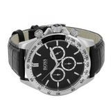 Buy Shop Hugo Boss Ikon Black Dial Black Leather Strap Watch for Men - 1513178 USA Online