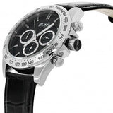 Buy Shop Hugo Boss Ikon Black Dial Black Leather Strap Watch for Men - 1513178 USA Online