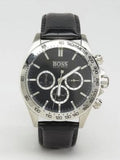 Buy Shop Hugo Boss Ikon Black Dial Black Leather Strap Watch for Men - 1513178 USA Online