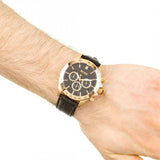 Buy Shop Hugo Boss Ikon Black Dial Black Leather Strap Watch for Men - 1513179 USA Online