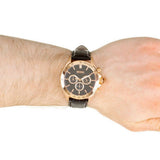 Buy Shop Hugo Boss Ikon Black Dial Black Leather Strap Watch for Men - 1513179 USA Online