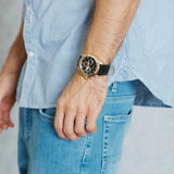 Buy Shop Hugo Boss Ikon Black Dial Black Leather Strap Watch for Men - 1513179 USA Online
