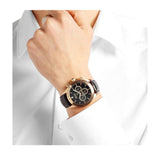 Buy Shop Hugo Boss Ikon Black Dial Black Leather Strap Watch for Men - 1513179 USA Online