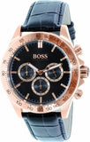 Buy Shop Hugo Boss Ikon Black Dial Black Leather Strap Watch for Men - 1513179 USA Online