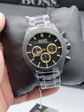 Buy Shop Hugo Boss Ikon Black Dial Black Steel Strap Watch for Men - 1513278 USA Online