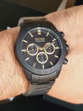 Buy Shop Hugo Boss Ikon Black Dial Black Steel Strap Watch for Men - 1513278 USA Online