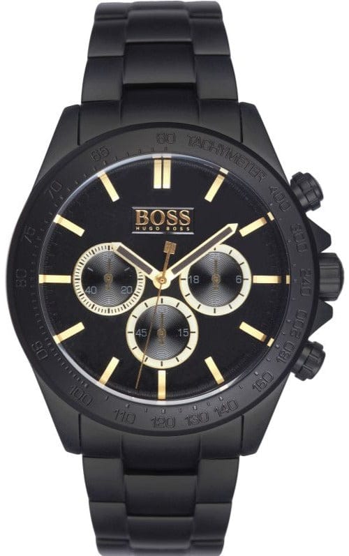Buy Shop Hugo Boss Ikon Black Dial Black Steel Strap Watch for Men - 1513278 USA Online