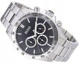 Buy Shop Hugo Boss Ikon Black Dial Silver Steel Strap Watch for Men - 1512965 USA Online