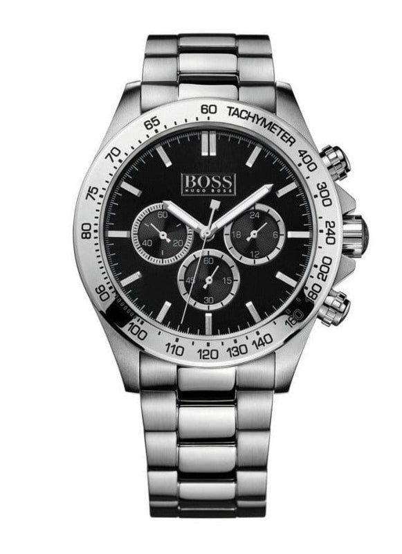 Buy Shop Hugo Boss Ikon Black Dial Silver Steel Strap Watch for Men - 1512965 USA Online