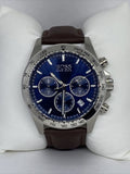 Buy Shop Hugo Boss Ikon Blue Dial Black Leather Strap Watch for Men - 1513176 USA Online