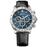 Buy Shop Hugo Boss Ikon Blue Dial Black Leather Strap Watch for Men - 1513176 USA Online