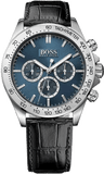 Buy Shop Hugo Boss Ikon Blue Dial Black Leather Strap Watch for Men - 1513176 USA Online