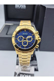 Buy Shop Hugo Boss Ikon Blue Dial Gold Steel Strap Watch for Men - 1513340 USA Online