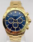 Buy Shop Hugo Boss Ikon Blue Dial Gold Steel Strap Watch for Men - 1513340 USA Online