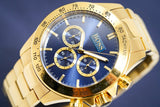 Buy Shop Hugo Boss Ikon Blue Dial Gold Steel Strap Watch for Men - 1513340 USA Online