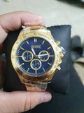 Buy Shop Hugo Boss Ikon Blue Dial Gold Steel Strap Watch for Men - 1513340 USA Online