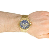 Buy Shop Hugo Boss Ikon Blue Dial Gold Steel Strap Watch for Men - 1513340 USA Online