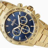 Buy Shop Hugo Boss Ikon Blue Dial Gold Steel Strap Watch for Men - 1513340 USA Online