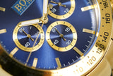 Buy Shop Hugo Boss Ikon Blue Dial Gold Steel Strap Watch for Men - 1513340 USA Online