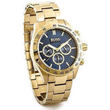 Buy Shop Hugo Boss Ikon Blue Dial Gold Steel Strap Watch for Men - 1513340 USA Online