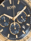 Buy Shop Hugo Boss Ikon Blue Dial Gold Steel Strap Watch for Men - 1513340 USA Online
