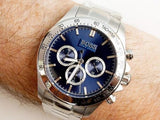 Buy Shop Hugo Boss Ikon Blue Dial Silver Steel Strap Watch for Men - 1512963 USA Online