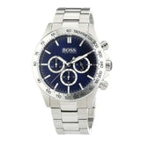 Buy Shop Hugo Boss Ikon Blue Dial Silver Steel Strap Watch for Men - 1512963 USA Online